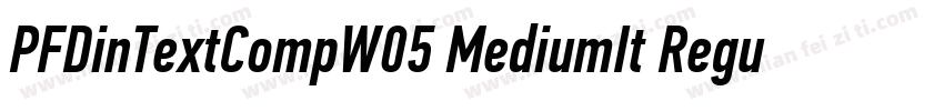 PFDinTextCompW05 MediumIt Regular字体转换